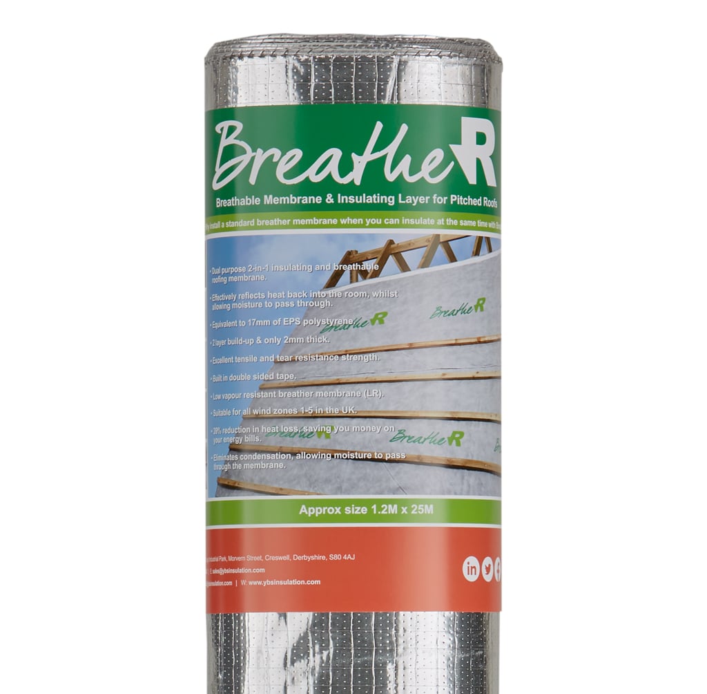 YBS Breathe-R Foil 2 in 1 Insulation and Membrane •